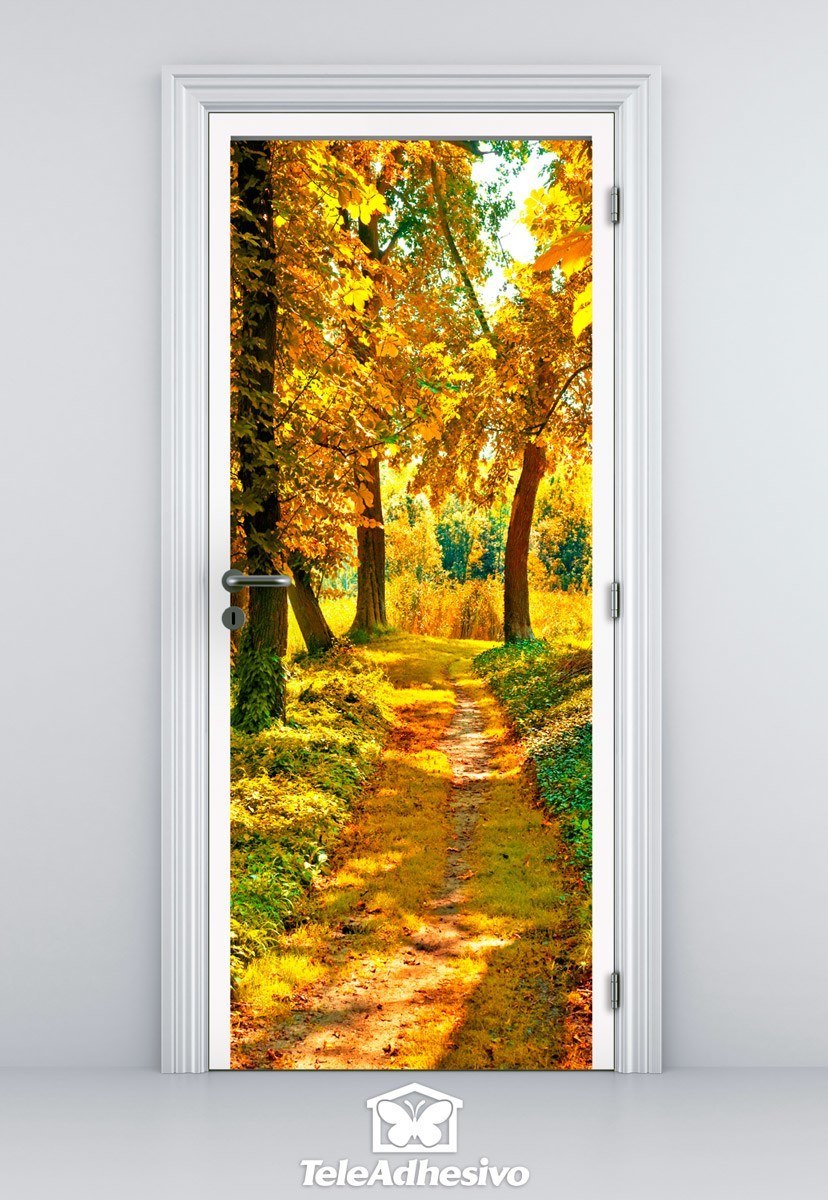 Wall Stickers: Forest path in autumn