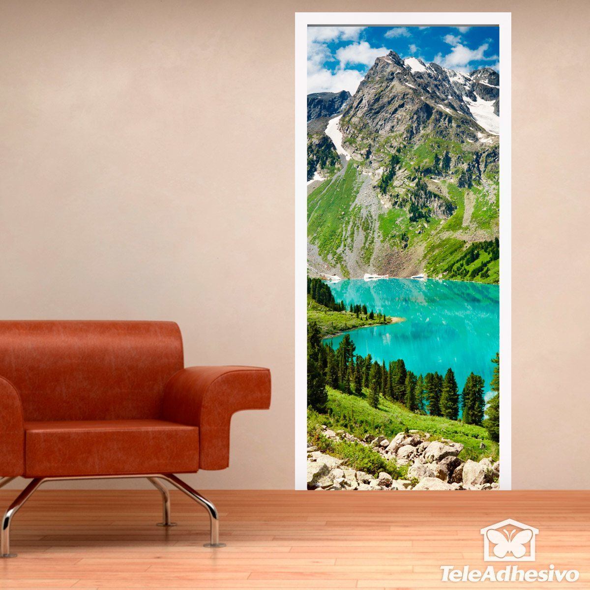 Wall Stickers: Mountain gate and lake