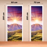 Wall Stickers: Door mountain and sunset 4