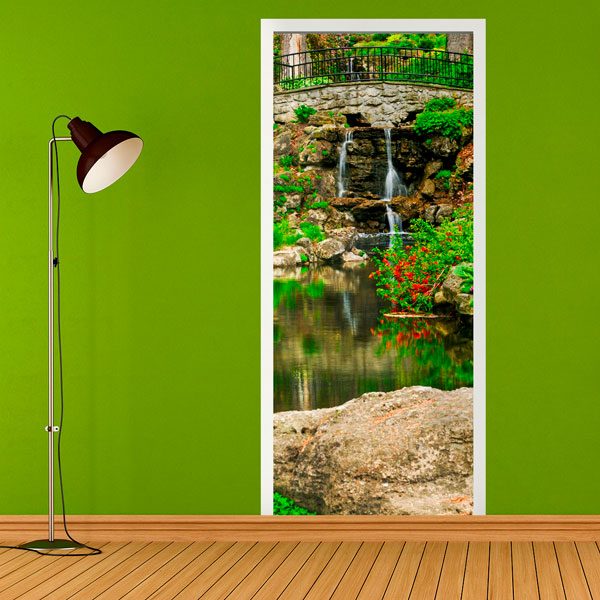 Wall Stickers: Door pond and gardens