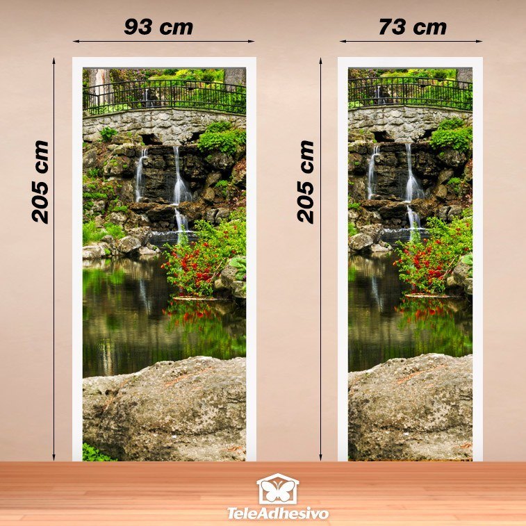 Wall Stickers: Pond and garden gate
