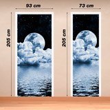 Wall Stickers: Door Moon Over Sea 4