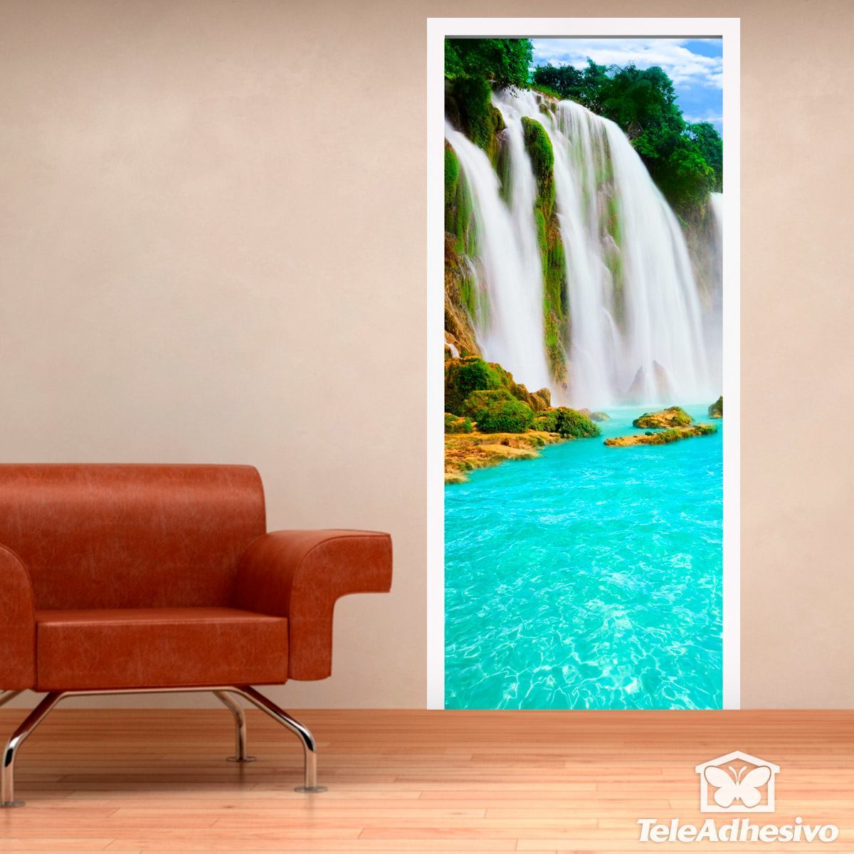 Wall Stickers: Door waterfall 