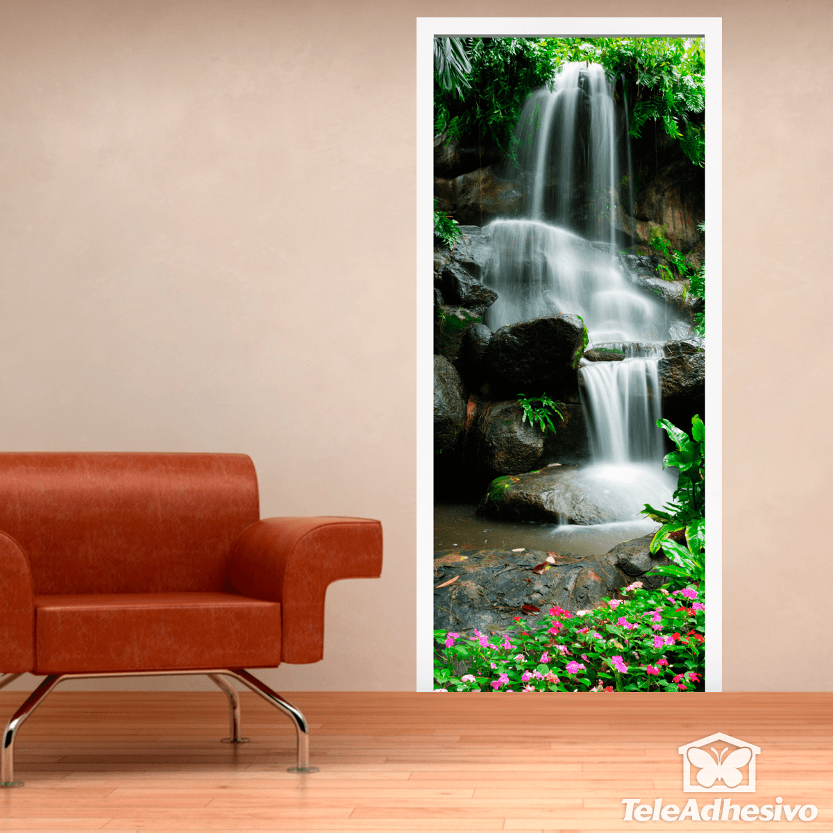 Wall Stickers: Waterfall door and stones 2