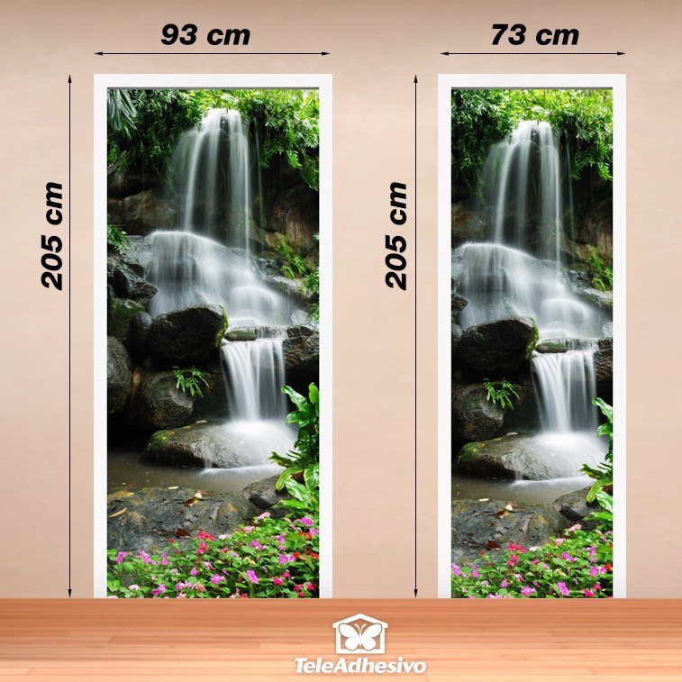 Wall Stickers: Waterfall door and stones 2