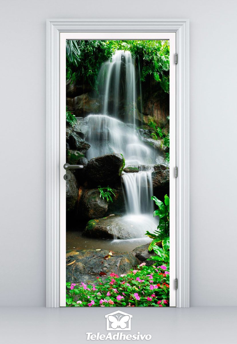 Wall Stickers: Waterfall door and stones 2