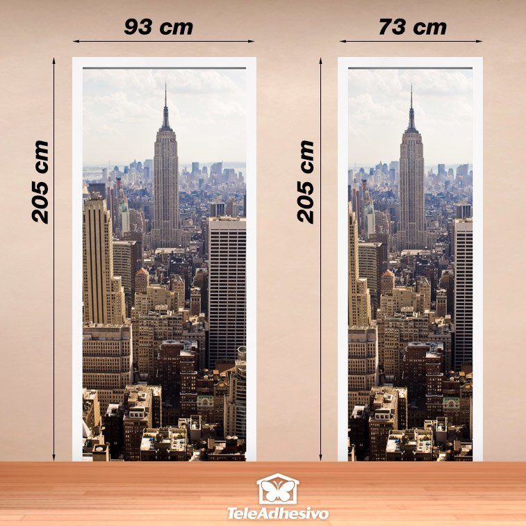 Wall Stickers: Door view of the Empire State Building