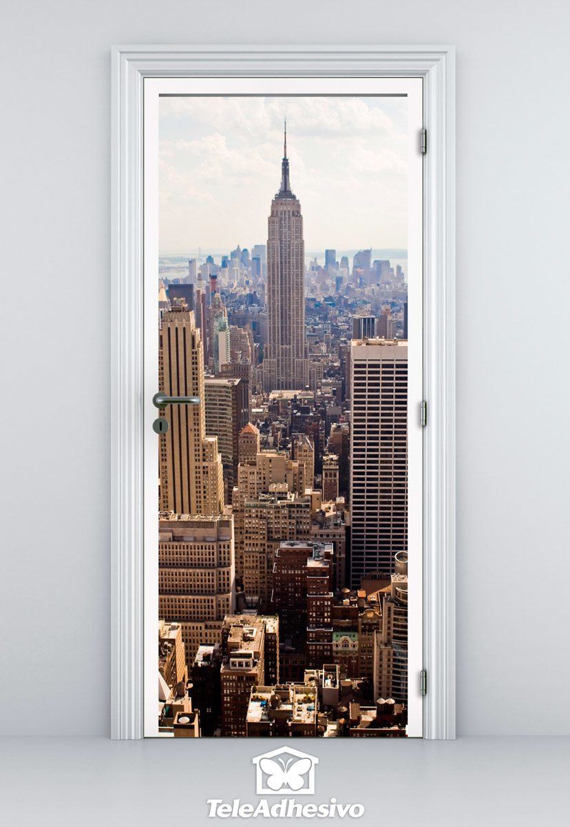 Wall Stickers: Door view of the Empire State Building