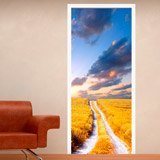 Wall Stickers: Road gate and wheat field 3