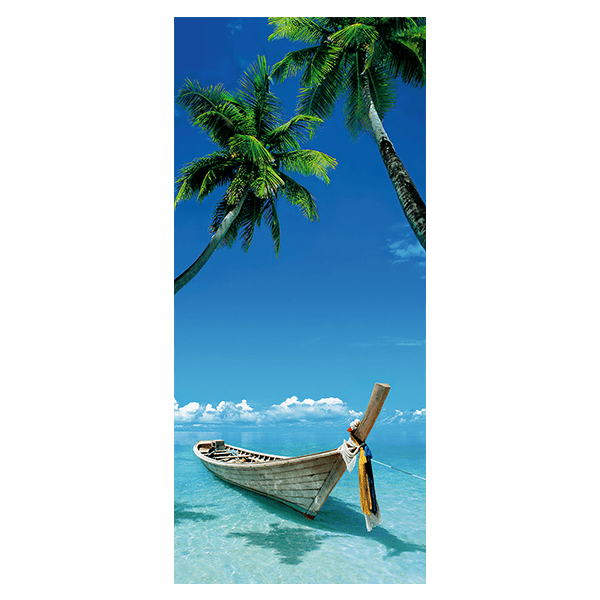 Wall Stickers: Door Boat in the Caribbean