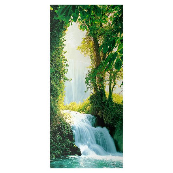 Wall Stickers: Door Stickers Waterfall in the Forest