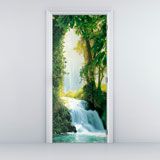 Wall Stickers: Door Stickers Waterfall in the Forest 4