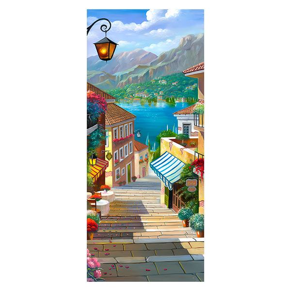 Wall Stickers: Coastal village