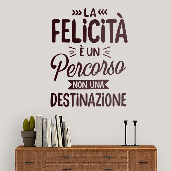 Wall Stickers: La felicità è un percorso non una destinazione