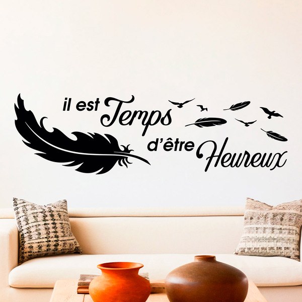 Wall Stickers: Il est temps d'être Heureux