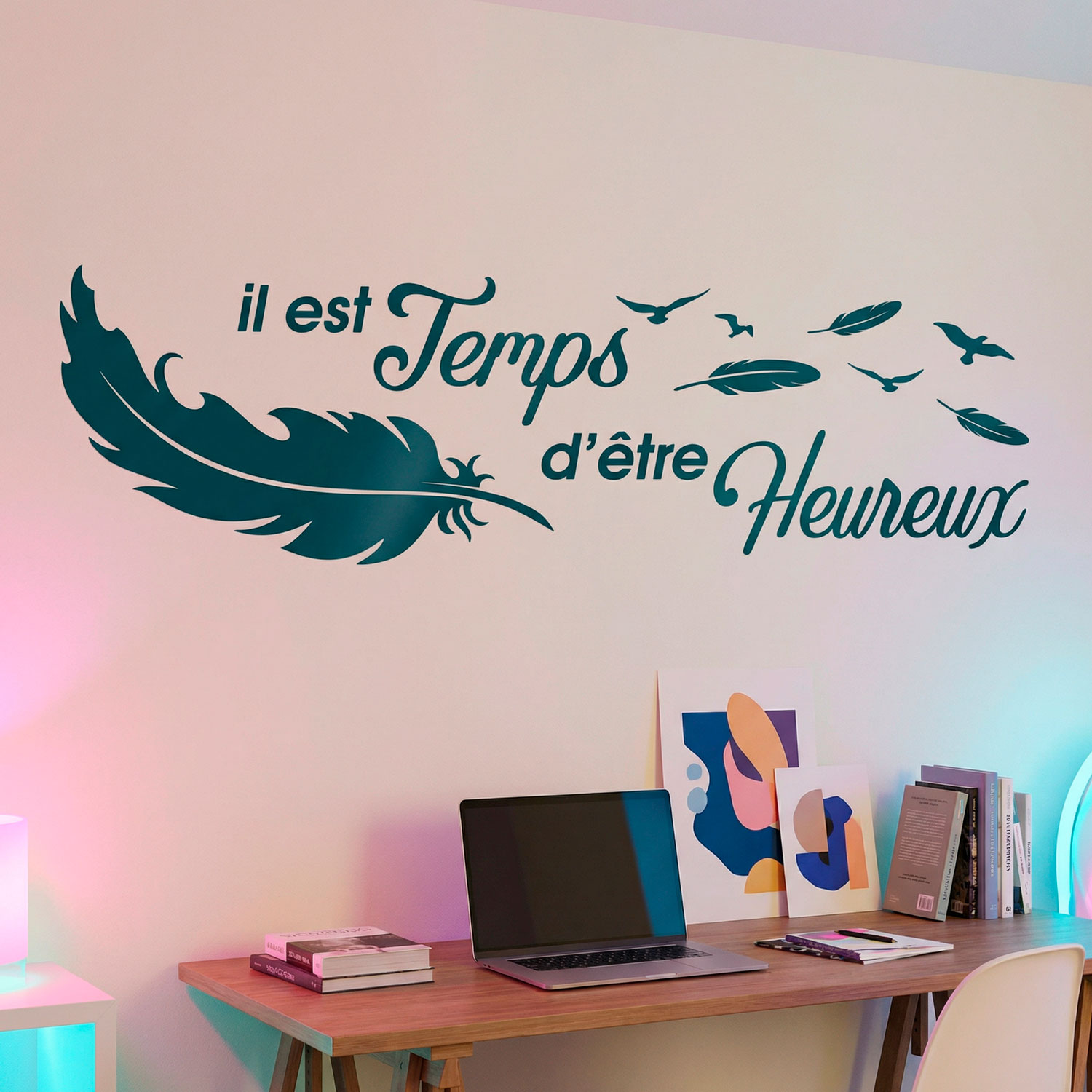 Wall Stickers: Il est temps d'&ecirc;tre Heureux