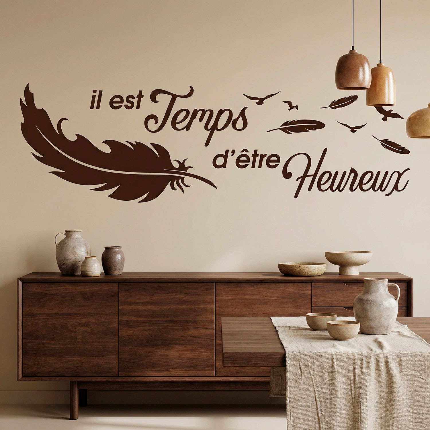 Wall Stickers: Il est temps d'&ecirc;tre Heureux