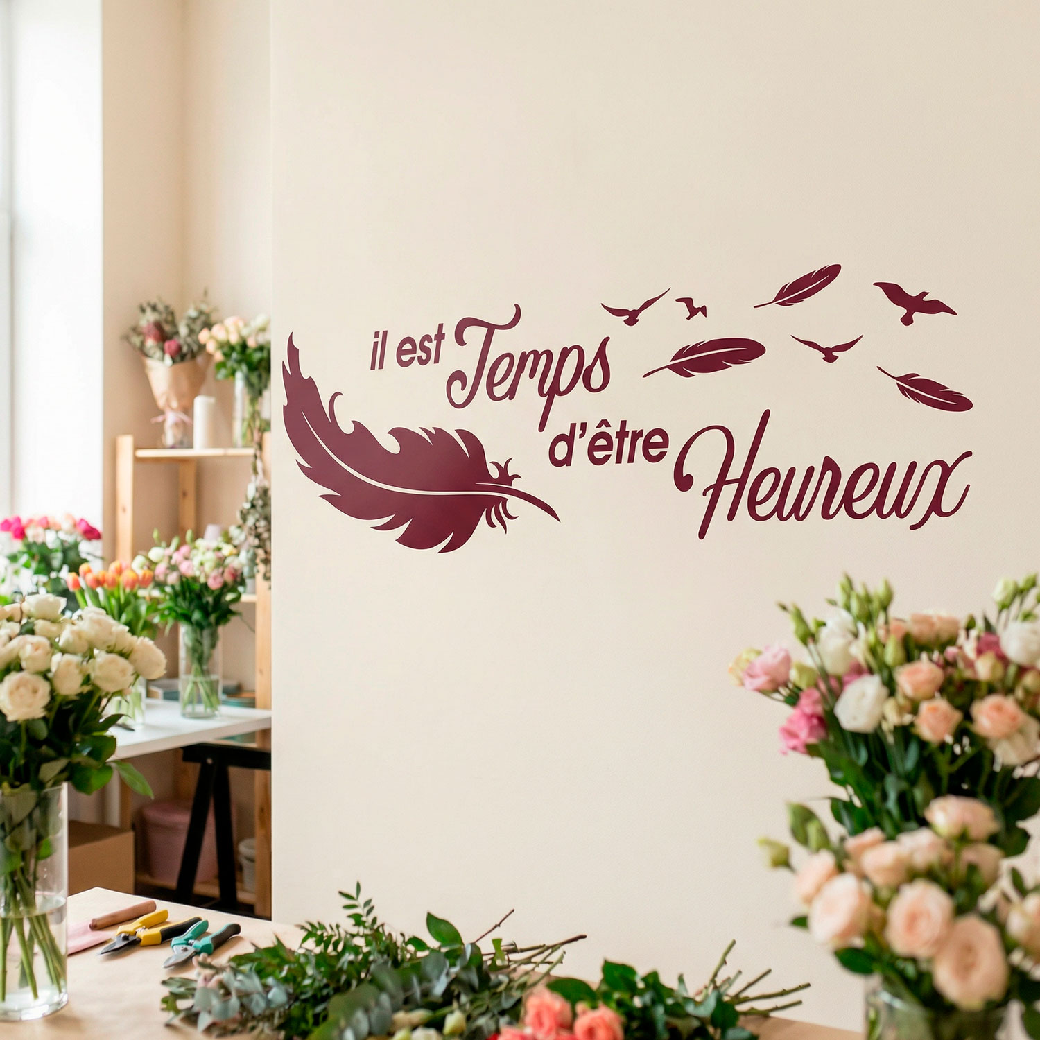 Wall Stickers: Il est temps d'&ecirc;tre Heureux