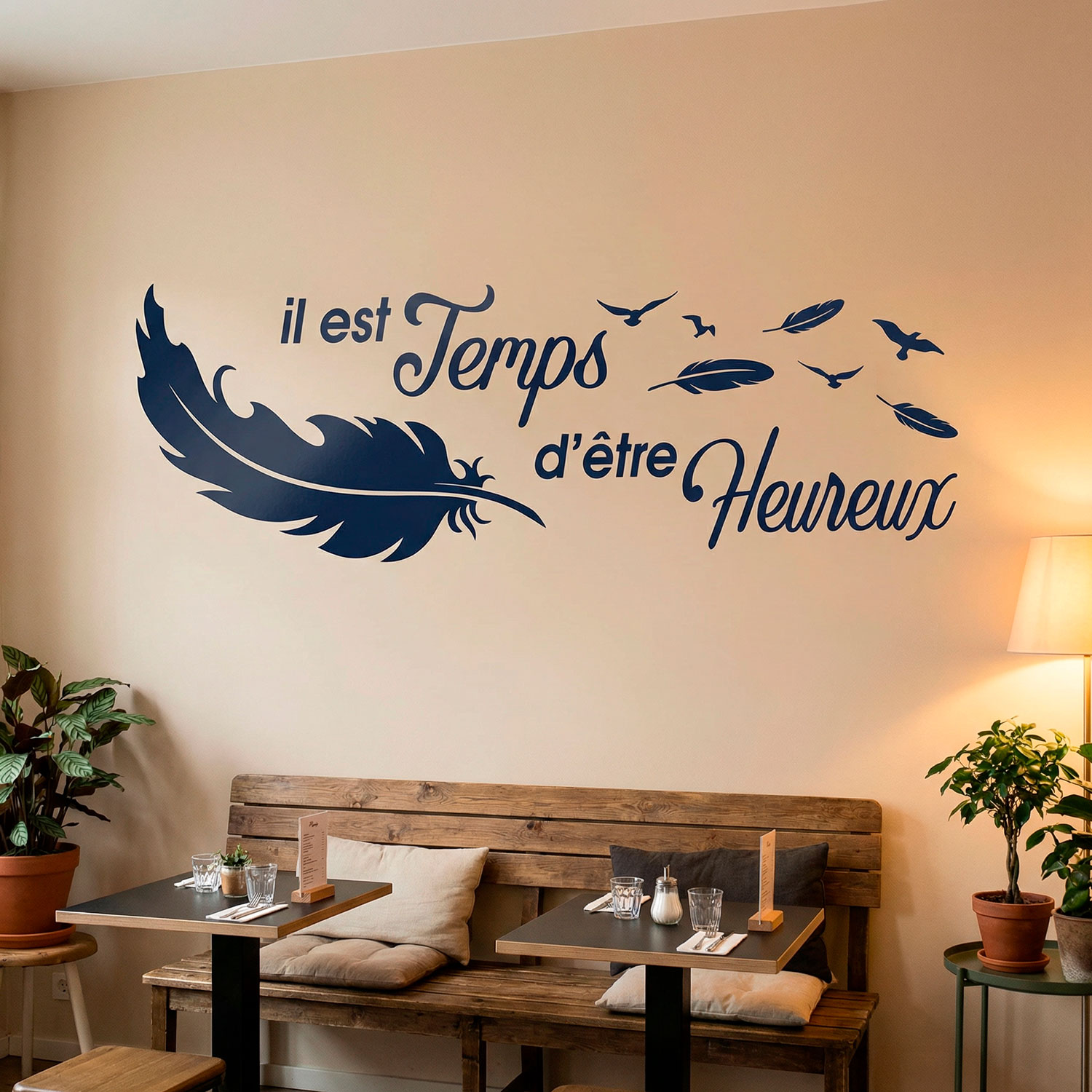 Wall Stickers: Il est temps d'&ecirc;tre Heureux