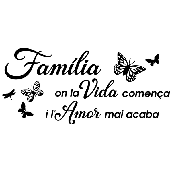 Wall Stickers:  Família és on la vida comença