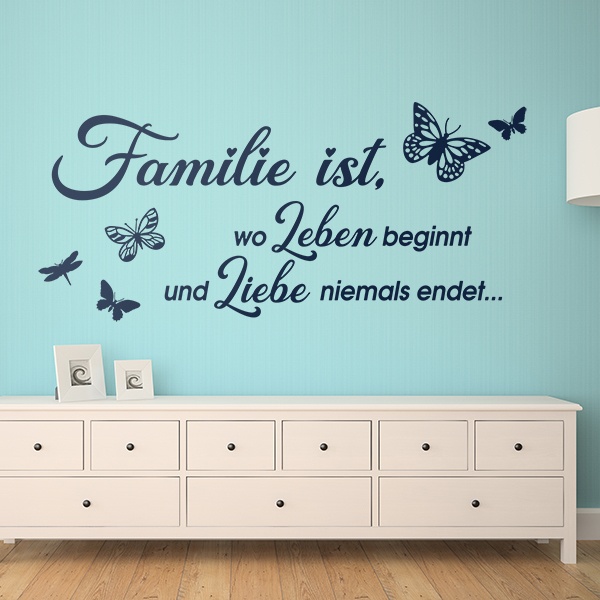 Wall Stickers: Familie ist, wo leben beginnt... 0