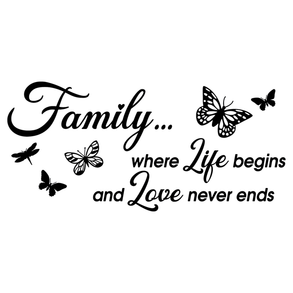 Wall Stickers: Family is where life begins