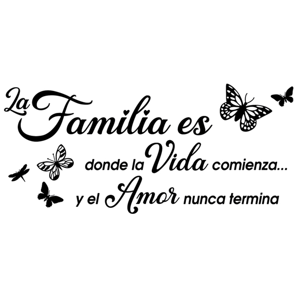 Wall Sticker Familia Es Donde La Vida Comienza Muraldecal Com