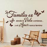 Wall Stickers: Familia es donde la vida comienza 2