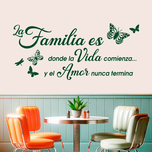 Wall Stickers: Familia es donde la vida comienza