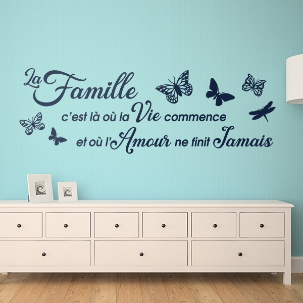 Wall Stickers: La famille, c'est là où la vie commence