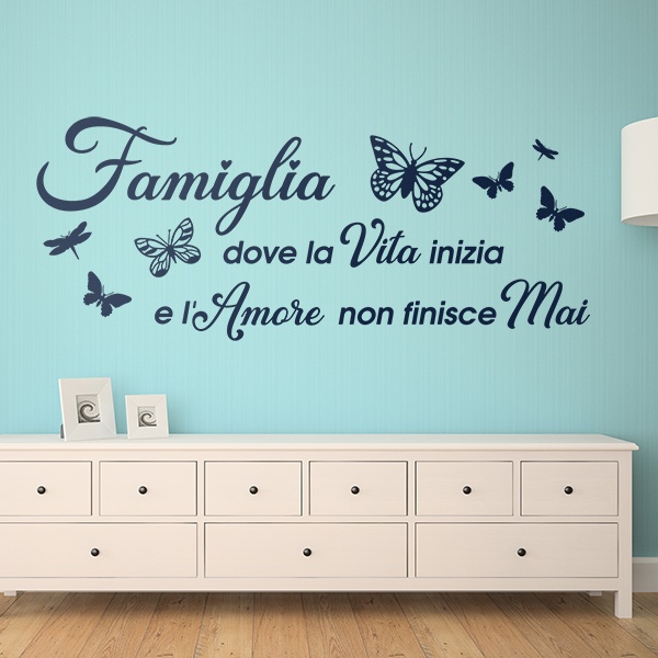 Wall Stickers: La famiglia è il luogo in cui inizia la vita