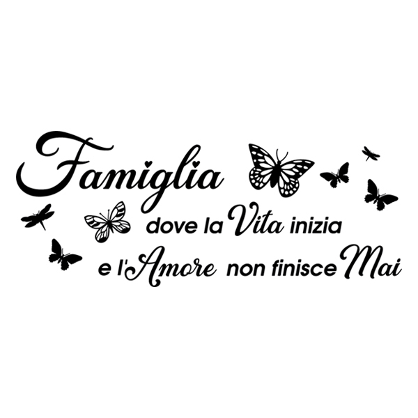 Wall Stickers: La famiglia è il luogo in cui inizia la vita