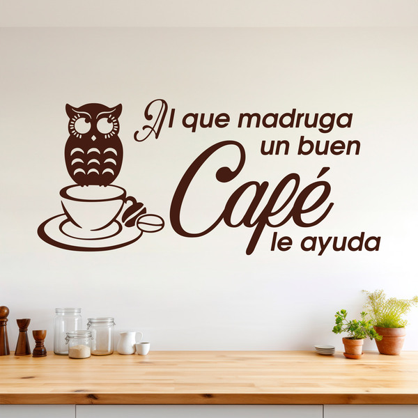 Wall Stickers: Al que madruga un buen café le ayuda
