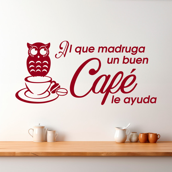 Wall Stickers: Al que madruga un buen café le ayuda