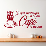 Wall Stickers: Al que madruga un buen café le ayuda 2