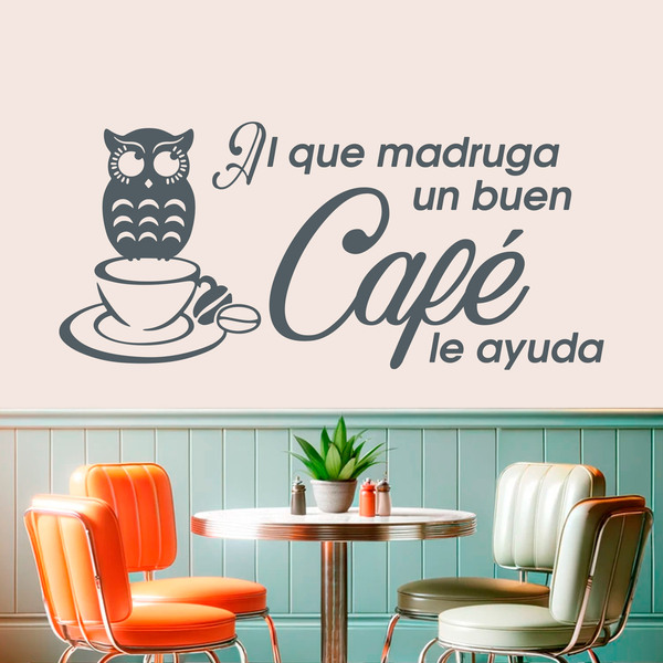 Wall Stickers: Al que madruga un buen café le ayuda