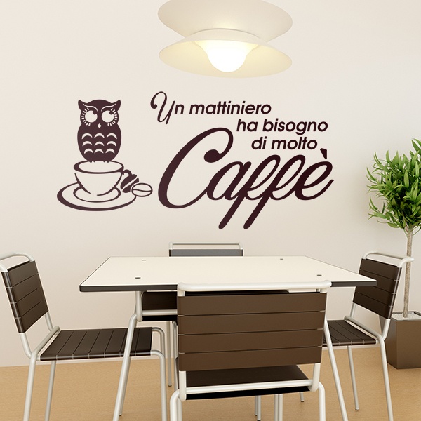 Wall Stickers: Un mattiniero ha bisogno di molto caffè