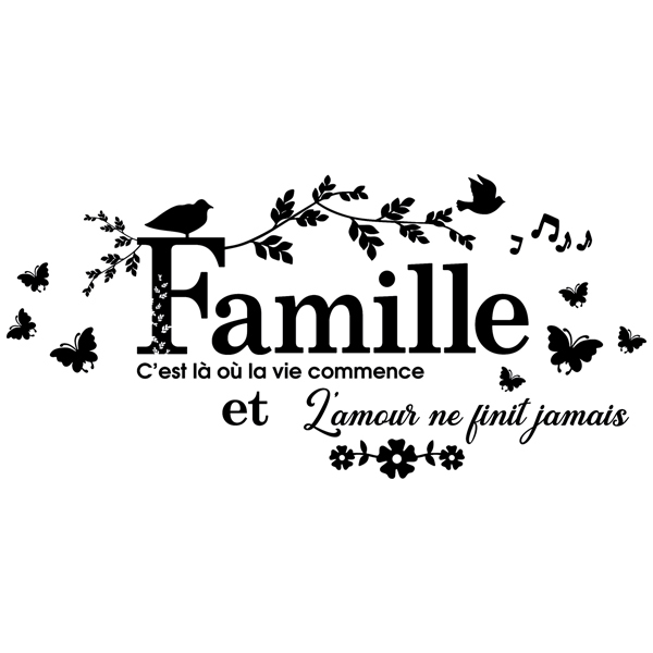 Wall Stickers: La famille, là où la vie commence