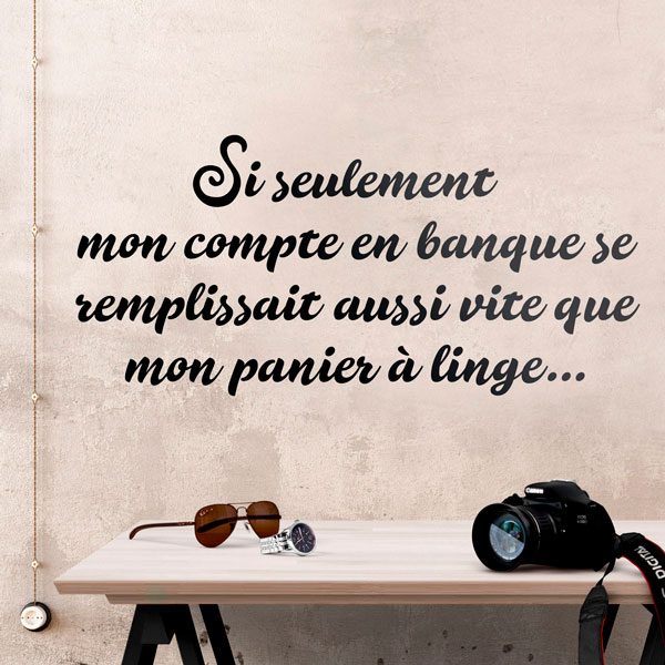 Wall Stickers: Si Seulement mon Compte en Banque