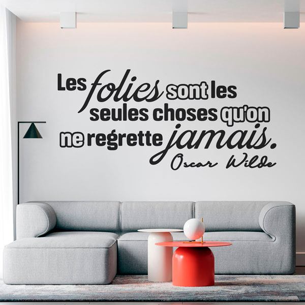 Wall Stickers: On Regrette Jamais ses Folies