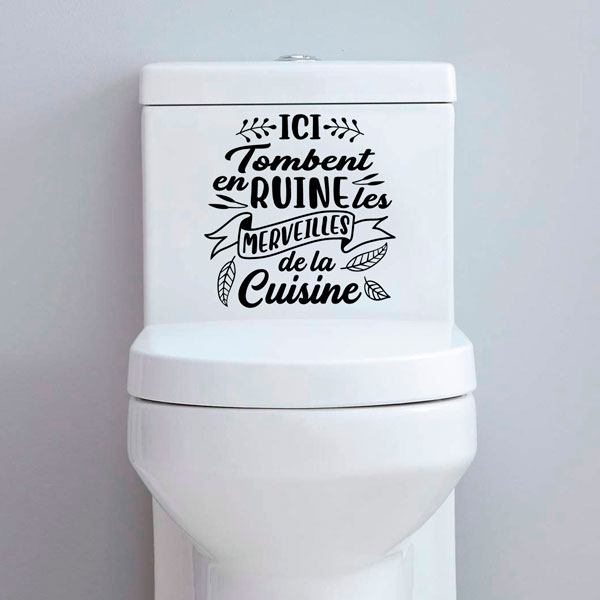 Wall Stickers: Ici Tombent en Ruine les Merveilles de la Cuisine