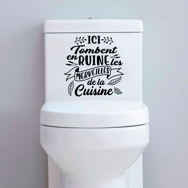 Wall Stickers: Ici Tombent en Ruine les Merveilles de la Cuisine