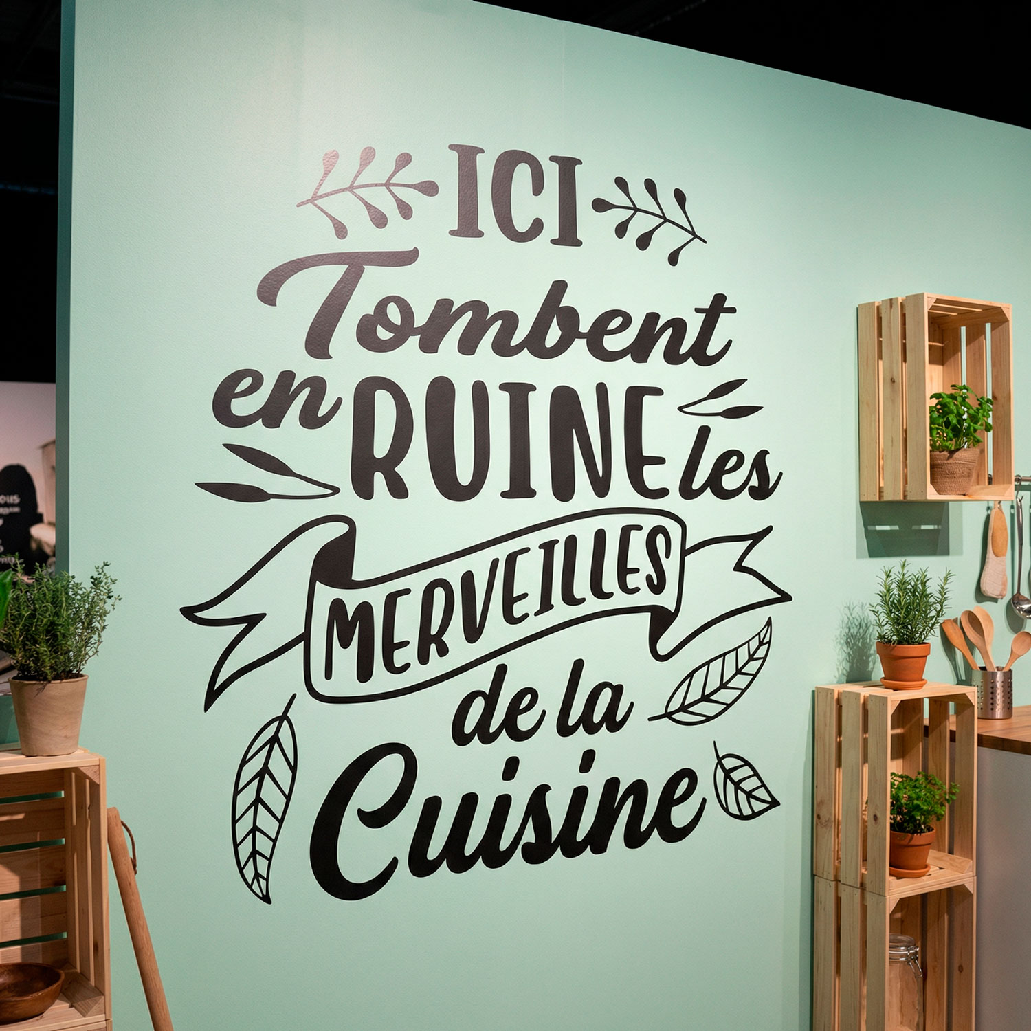 Wall Stickers: Ici Tombent en Ruine les Merveilles de la Cuisine
