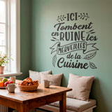 Wall Stickers: Ici Tombent en Ruine les Merveilles de la Cuisine 12