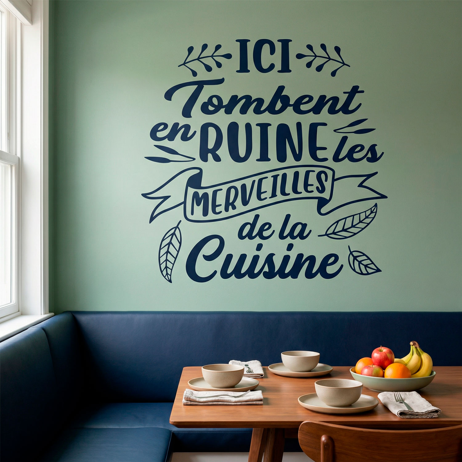 Wall Stickers: Ici Tombent en Ruine les Merveilles de la Cuisine