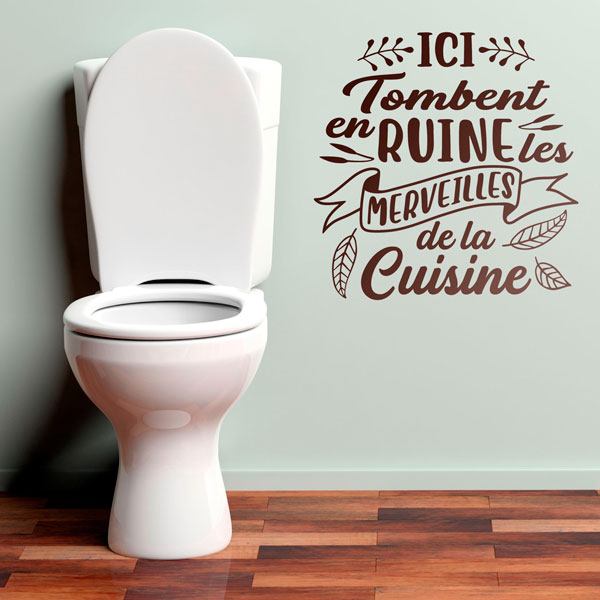 Wall Stickers: Ici Tombent en Ruine les Merveilles de la Cuisine