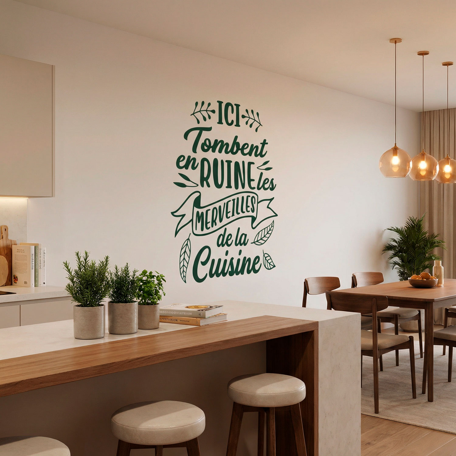 Wall Stickers: Ici Tombent en Ruine les Merveilles de la Cuisine