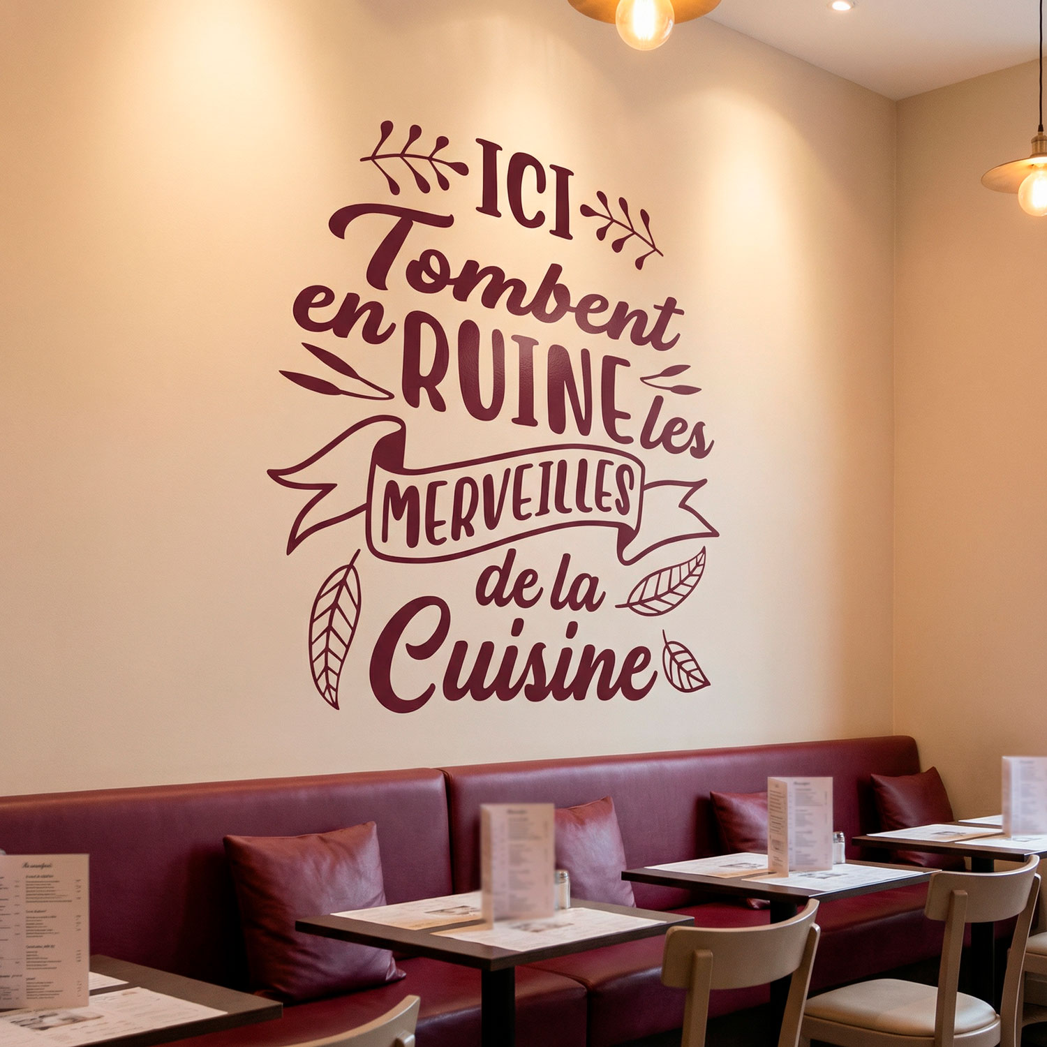 Wall Stickers: Ici Tombent en Ruine les Merveilles de la Cuisine