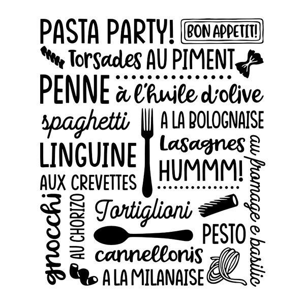 Wall Stickers: Pasta Party