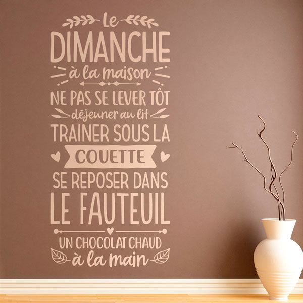 Wall Stickers: Le Dimanche a la Maison